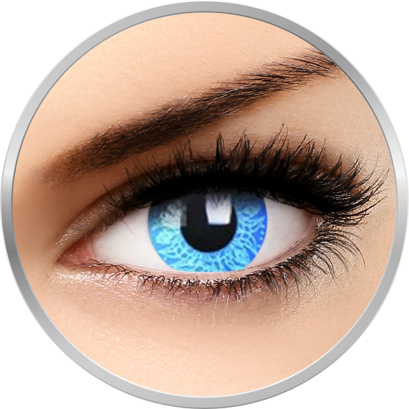 Lentile de contact colorate Crazy albastre anuale Fancy Blue Artist 360 purtari (2 lentile/cutie) cu comanda online