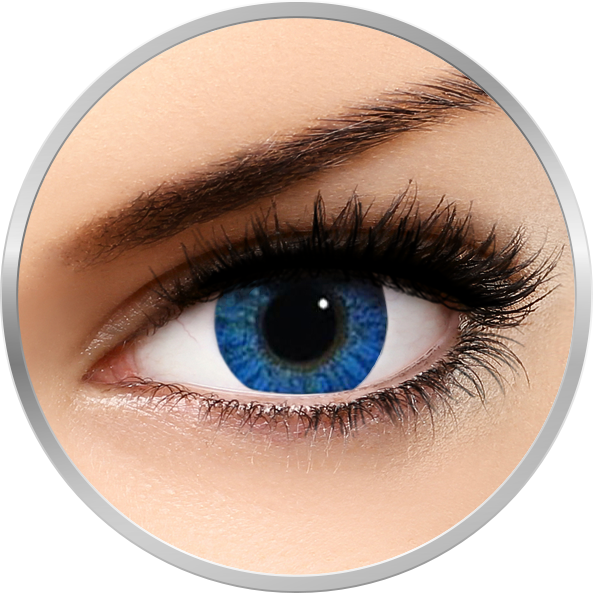 Lentile de contact colorate albastre lunare Freshlook Colorblends Brilliant Blue 30 purtari (2 lentile/cutie) cu comanda online