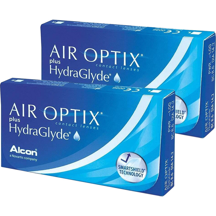 Lentile de contact cu dioptrii Air Optix plus HydraGlyde 2 x 6 lentile / cutie cu comanda online