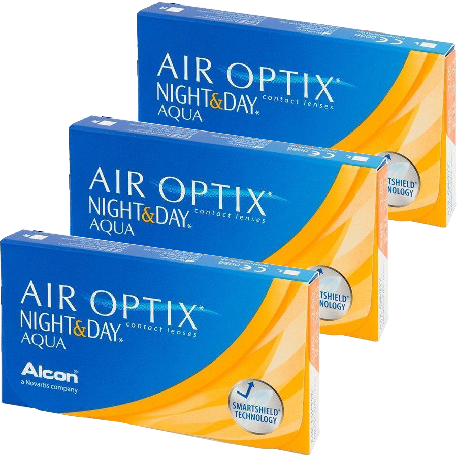 Lentile de contact cu dioptrii Alcon Alcon Air Optix Night & Day Aqua lunare 3 x 6 lentile / cutie cu comanda online