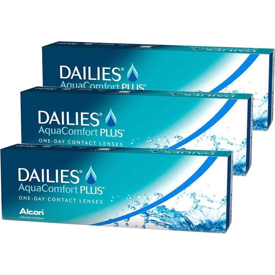 Lentile de contact cu dioptrii Alcon Dailies Aqua Comfort Plus unica folosinta 3 x 30 lentile cu comanda online