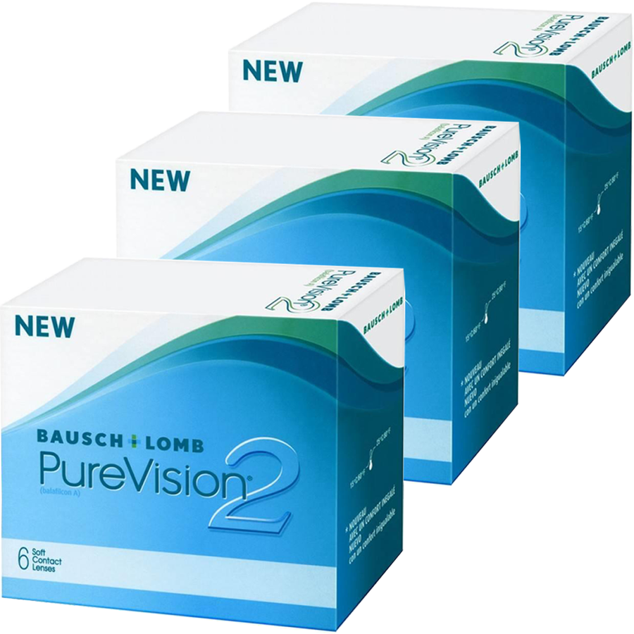 Lentile de contact cu dioptrii Bausch & Lomb Bausch & Lomb Pure Vision 2HD lunare 3 x 6 lentile / cutie cu comanda online