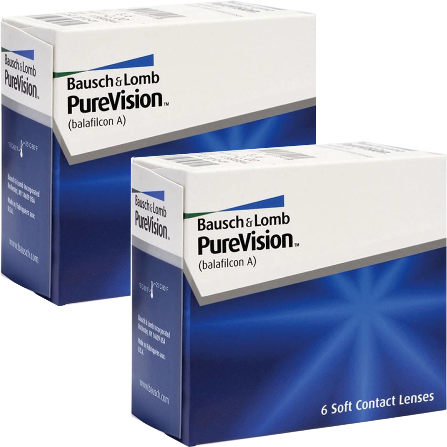 Lentile de contact cu dioptrii Bausch & Lomb Pure Vision lunare 2 x 6 lentile / cutie cu comanda online
