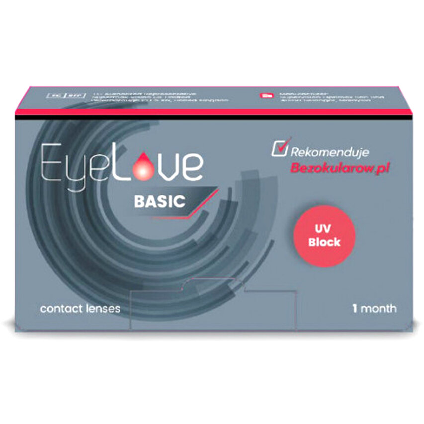 Lentile de contact cu dioptrii Eyelove Basic 30 purtari 3 bucati / cutie cu comanda online