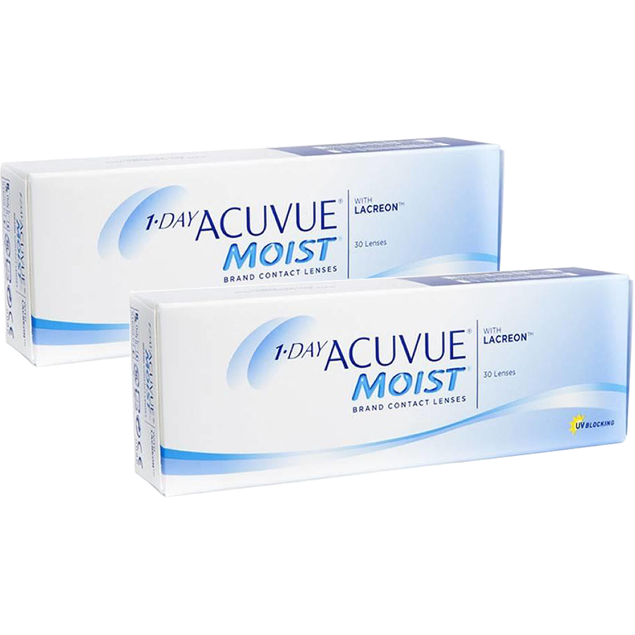 Lentile de contact cu dioptrii Johnson&Johnson 1 Day Acuvue Moist zilnice 2 x 30 lentile / cutie cu comanda online