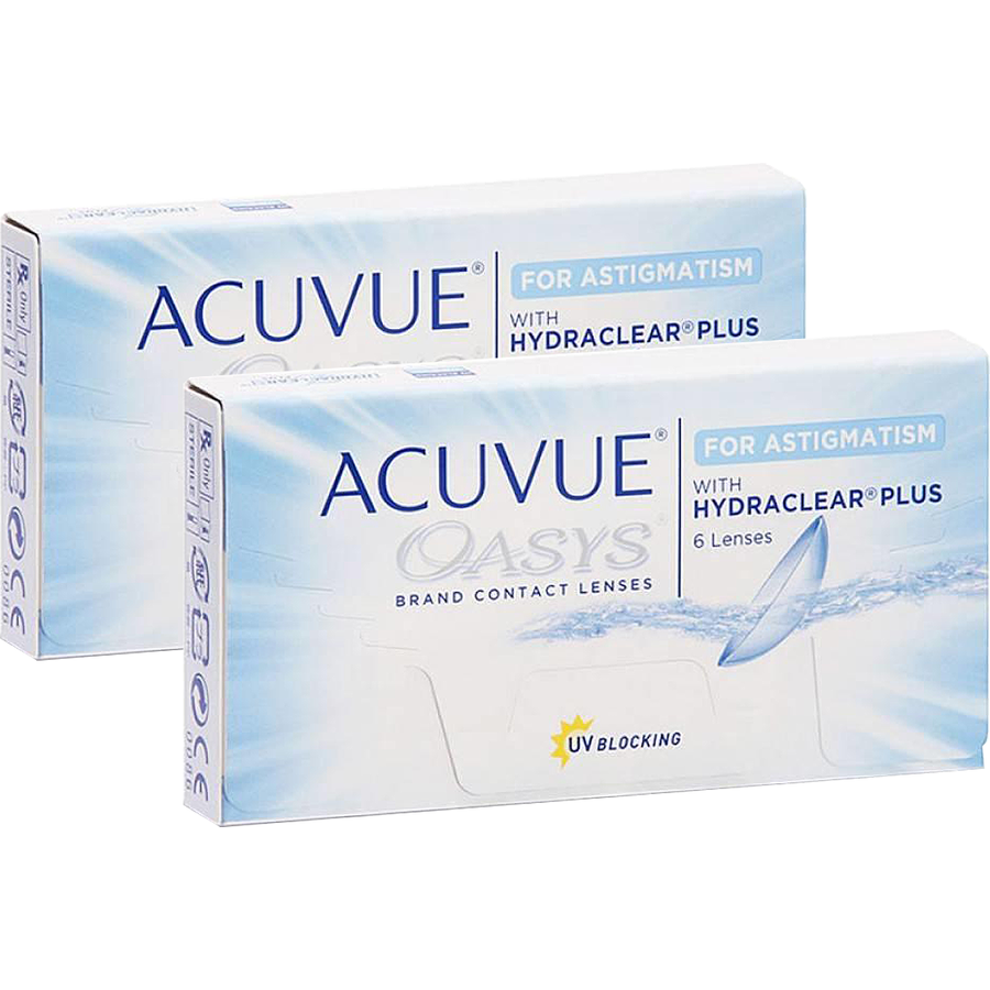 Lentile de contact cu dioptrii Johnson&Johnson Acuvue Oasys for Astigmatism bi-lunare 2 x 6 lentile / cutie cu comanda online