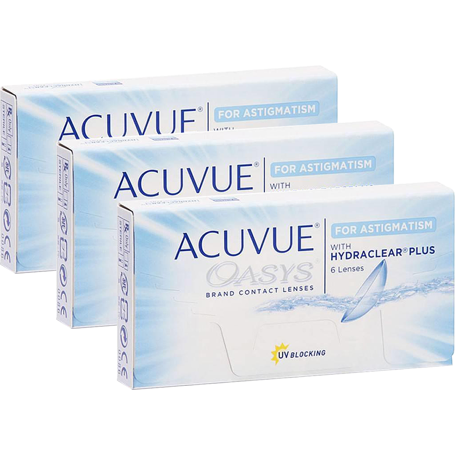 Lentile de contact cu dioptrii Johnson&Johnson Acuvue Oasys for Astigmatism bi-lunare 3 x 6 lentile / cutie cu comanda online