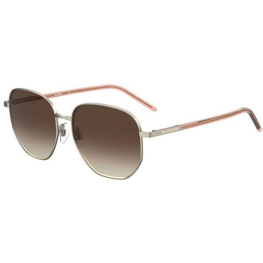 Ochelari de Soare Dama Patrati Love Moschino MOL028/S 3YG Aurii Originali cu comanda online
