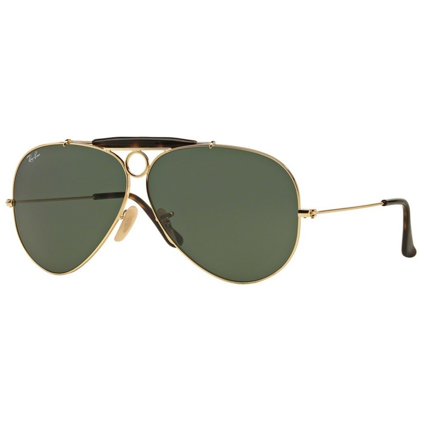 Ochelari de Soare Pilot Shooter Ray-Ban RB3138 181 Aurii Unisex Originali cu comanda online