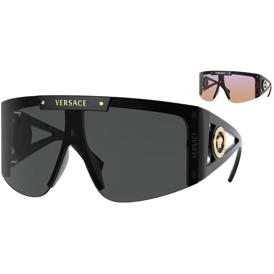 Ochelari de Soare Rectangulari Versace VE4393 GB1/87 Negri Dama Originali cu comanda online