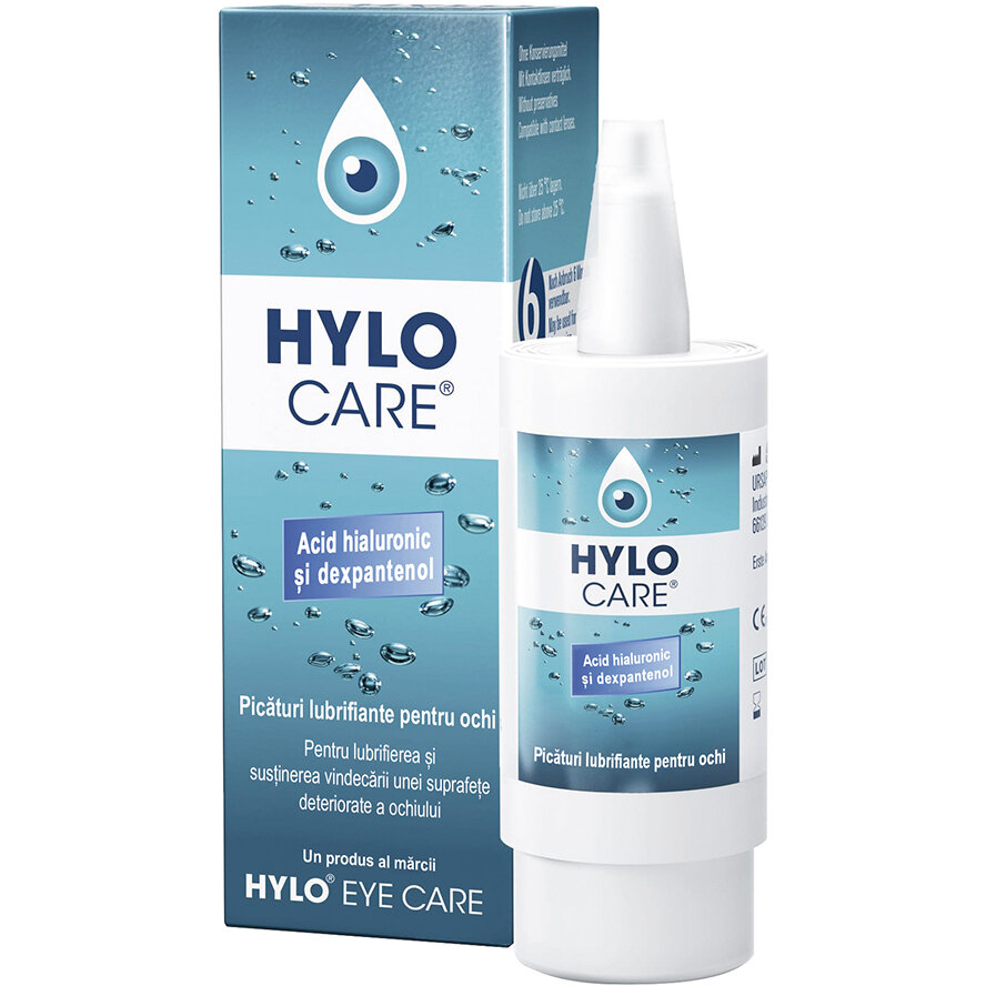 Picături lubrifiante pentru ochi HYLO EYE CARE 10ml cu comanda online
