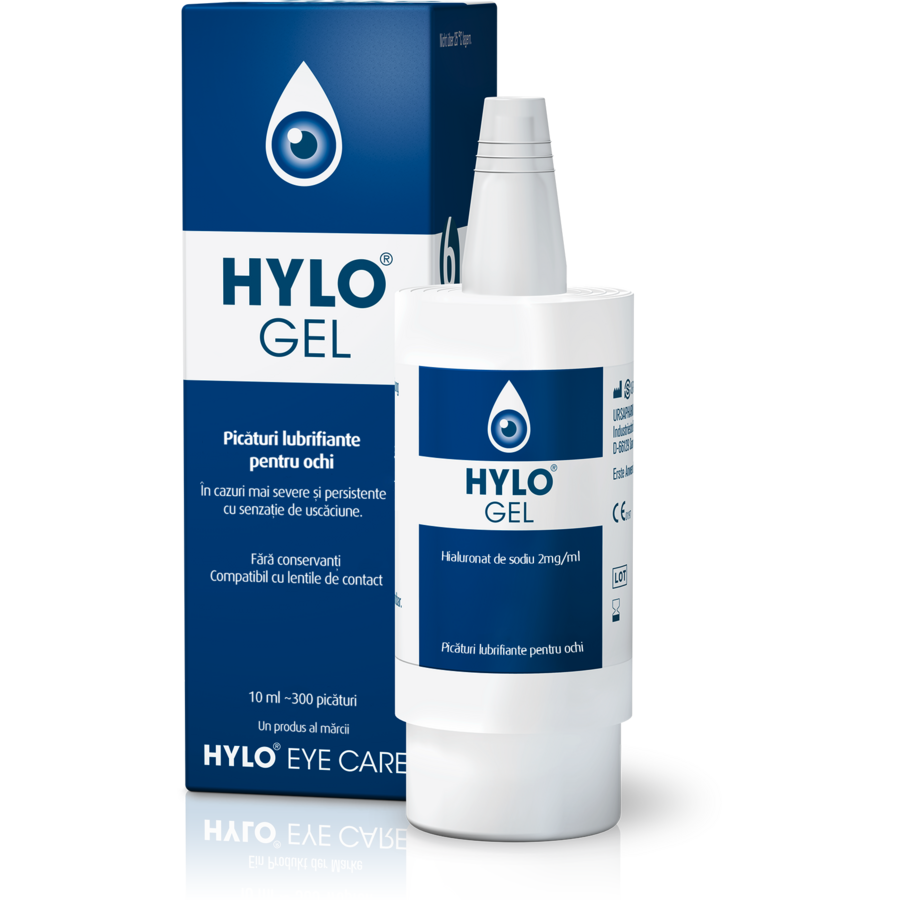 Picaturi lubrifiante pentru ochi Hylo Gel cu comanda online