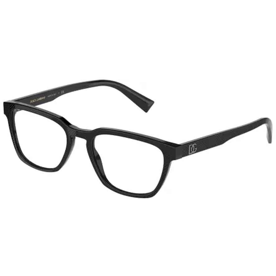 Rame Dolce & Gabbana DG3333 3298 Rectangulare negre pentru Ochelari de Vedere Barbati cu comanda online