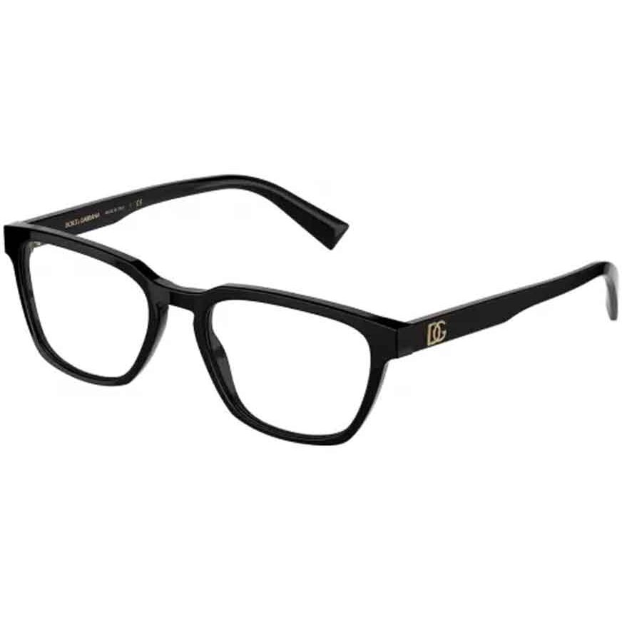 Rame Dolce & Gabbana DG3333 501 Rectangulare negre pentru Ochelari de Vedere Barbati cu comanda online