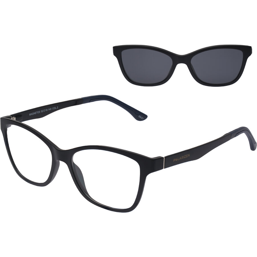 Rame Ochelari de Vedere Fluture Polarizen CLIP-ON MAGNETO5 COL2 negre de dama cu comanda online