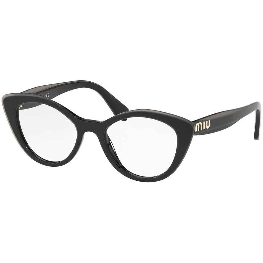 Rame Ochelari de Vedere Miu Miu MU 01RV K9T1O1 negre Ochi de pisica de dama cu comanda online