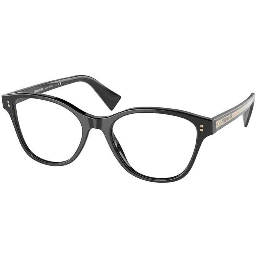 Rame Ochelari de Vedere Miu Miu MU 02UV 1AB1O1 negre Patrate de dama cu comanda online
