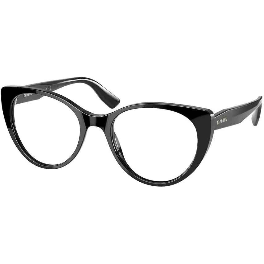 Rame Ochelari de Vedere Miu Miu MU 06TV 1AB1O1 negre Ochi de pisica de dama cu comanda online
