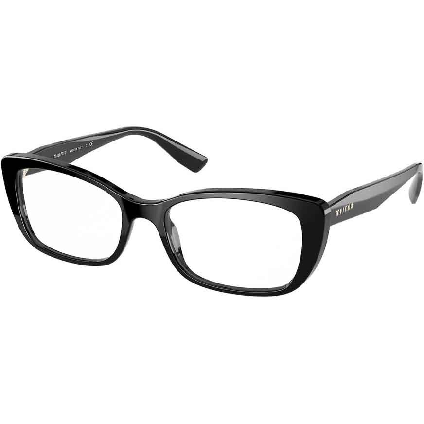 Rame Ochelari de Vedere Miu Miu MU 07TV 1AB1O1 negre Rectangulare de dama cu comanda online