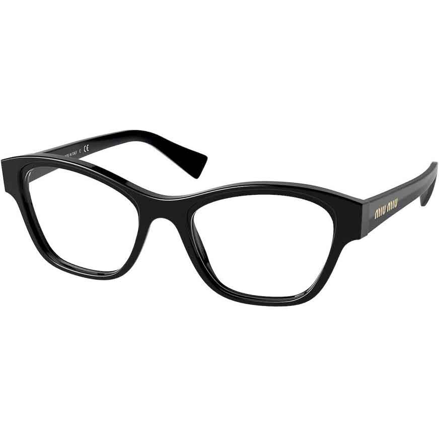 Rame Ochelari de Vedere Miu Miu MU 08TV 1AB1O1 negre Patrate de dama cu comanda online