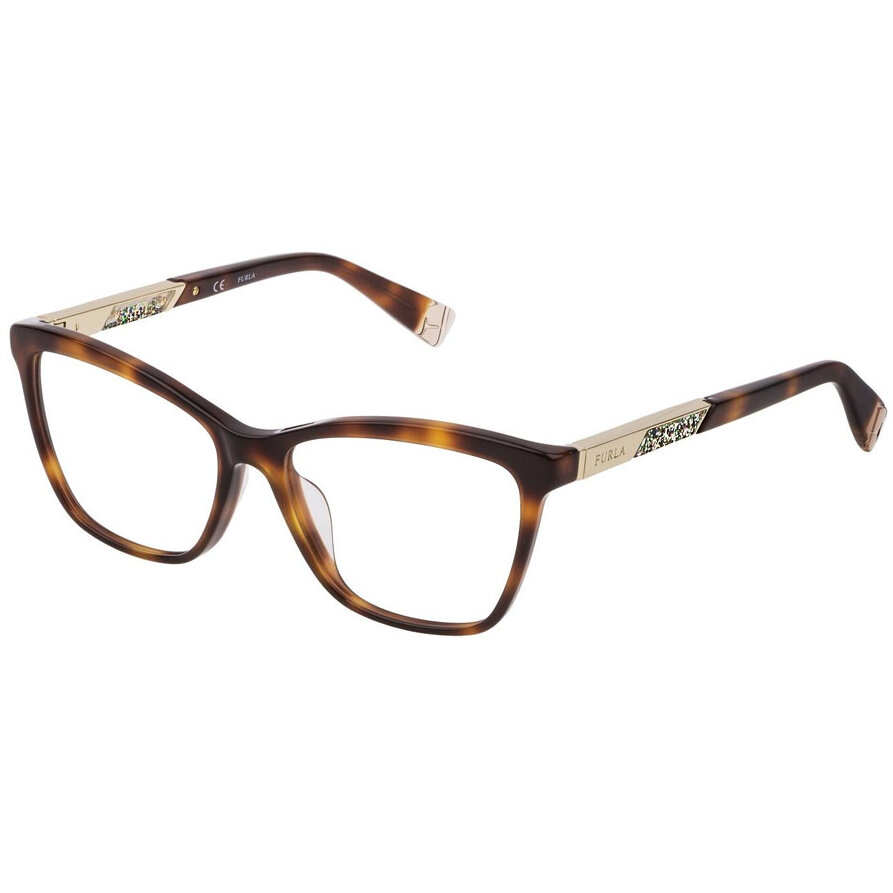 Rame Ochelari de Vedere Patrate Furla VFU306 0752 havana de dama cu comanda online