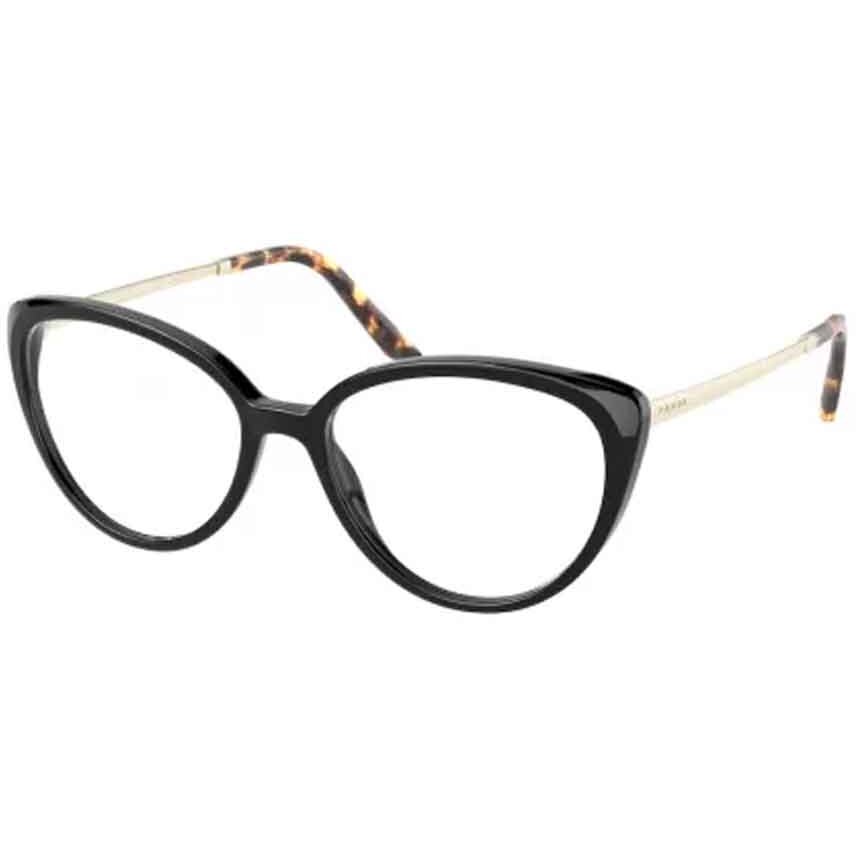 Rame Ochelari de Vedere Prada PR 06WV 1AB1O1 negre Rotunde de dama cu comanda online