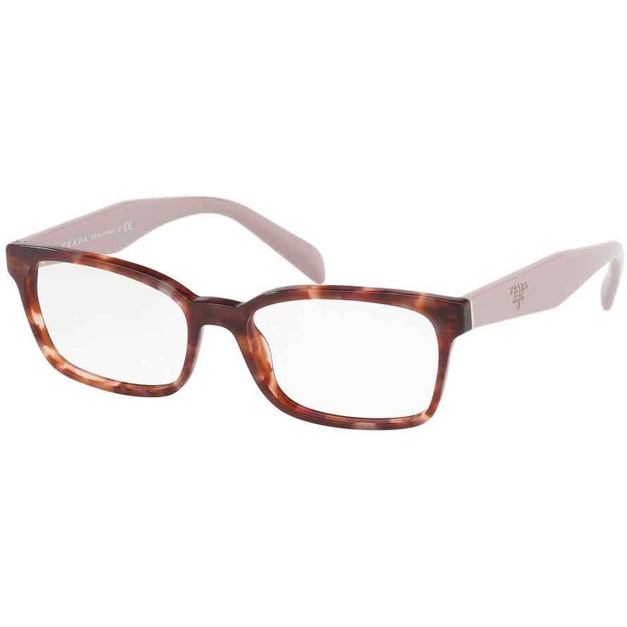 Rame Ochelari de Vedere Prada PR 18TV UE01O1 havana Rectangulare de dama cu comanda online