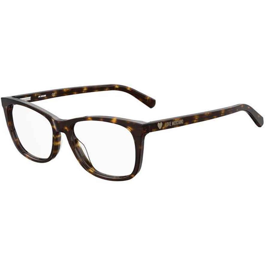Rame Ochelari de Vedere Rectangulare Love Moschino MOL557 086 havana de dama cu comanda online