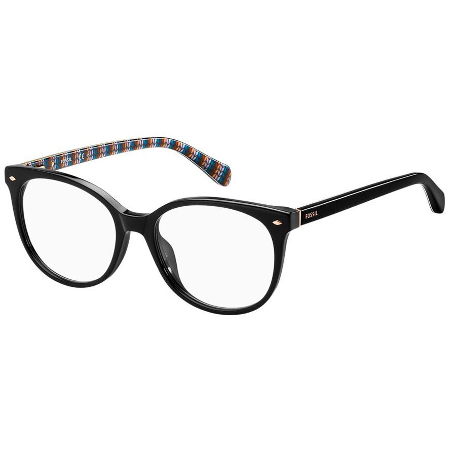 Rame Ochelari de Vedere Rotunde Fossil FOS 7039 807 negre de dama cu comanda online