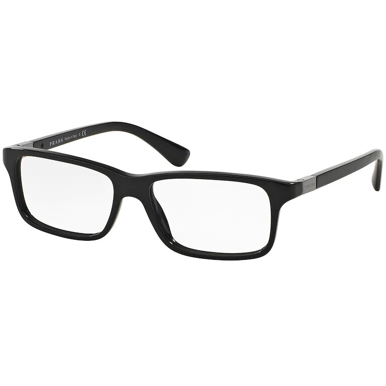 Rame Prada PR 06SV 1AB1O1 Rectangulare negre pentru Ochelari de Vedere Barbati cu comanda online