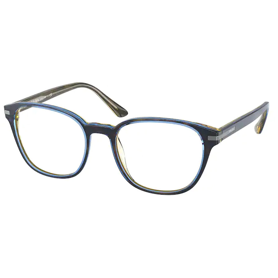 Rame Prada PR 12WV ZXH1O1 Rectangulare havana pentru Ochelari de Vedere Barbati cu comanda online