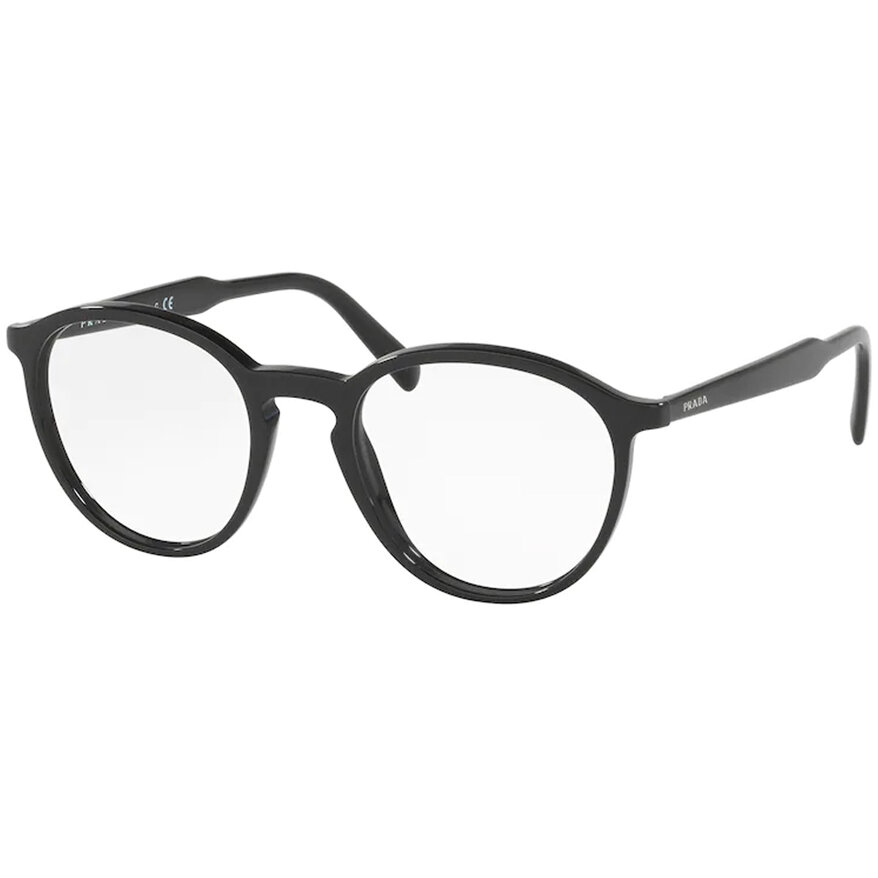 Rame Prada PR 13TV 1AB1O1 Rotunde negre pentru Ochelari de Vedere Barbati cu comanda online