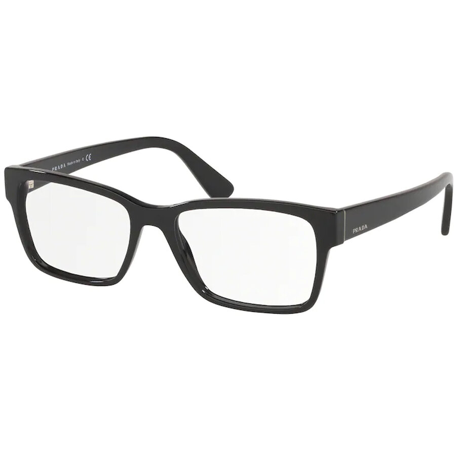 Rame Prada PR 15VV 1AB1O1 Rectangulare negre pentru Ochelari de Vedere Barbati cu comanda online