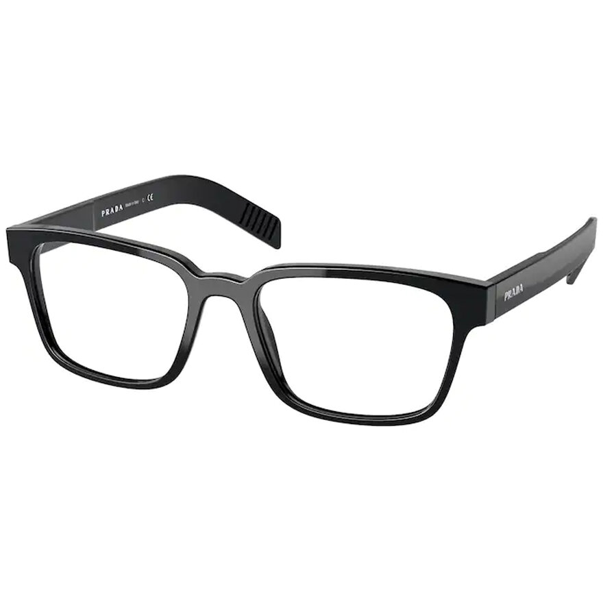 Rame Prada PR 15WV 1AB1O1 Rectangulare negre pentru Ochelari de Vedere Barbati cu comanda online