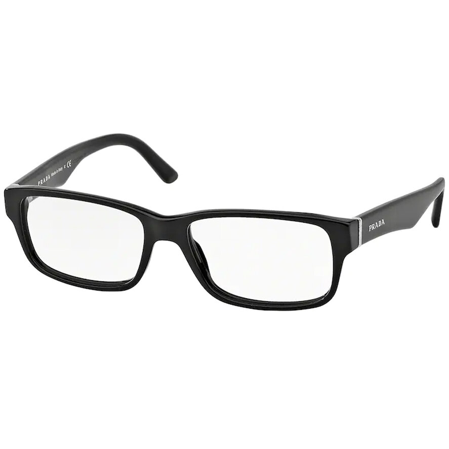 Rame Prada PR 16MV 1AB1O1 Rectangulare negre pentru Ochelari de Vedere Barbati cu comanda online