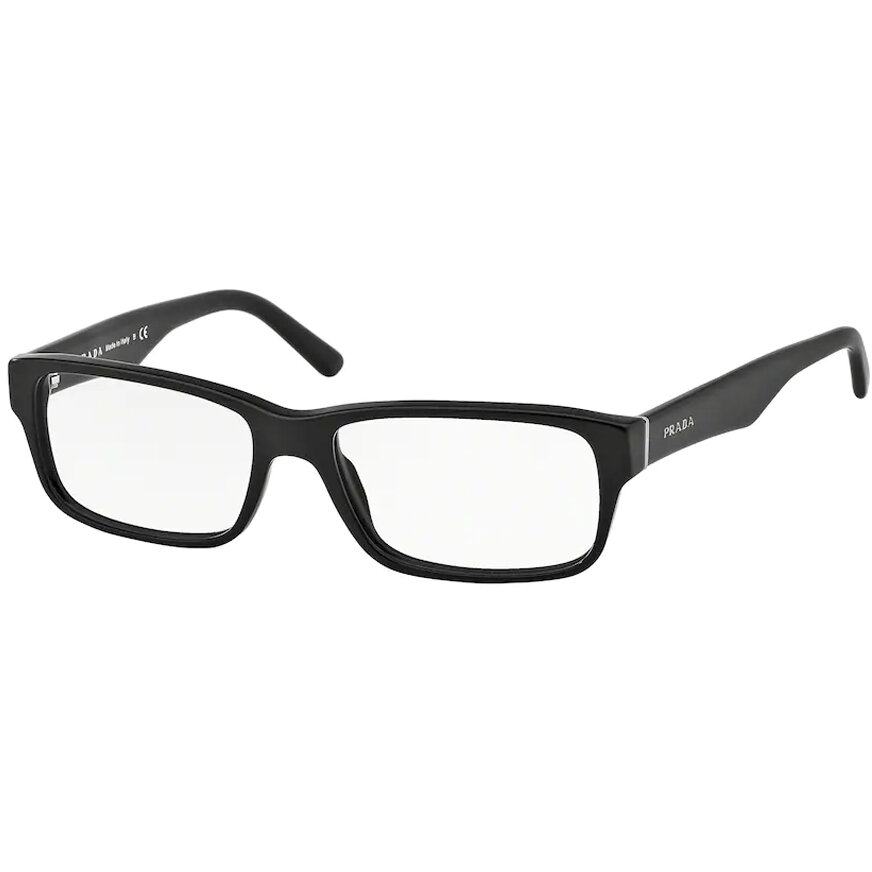 Rame Prada PR 16MV 1BO1O1 Rectangulare negre pentru Ochelari de Vedere Barbati cu comanda online