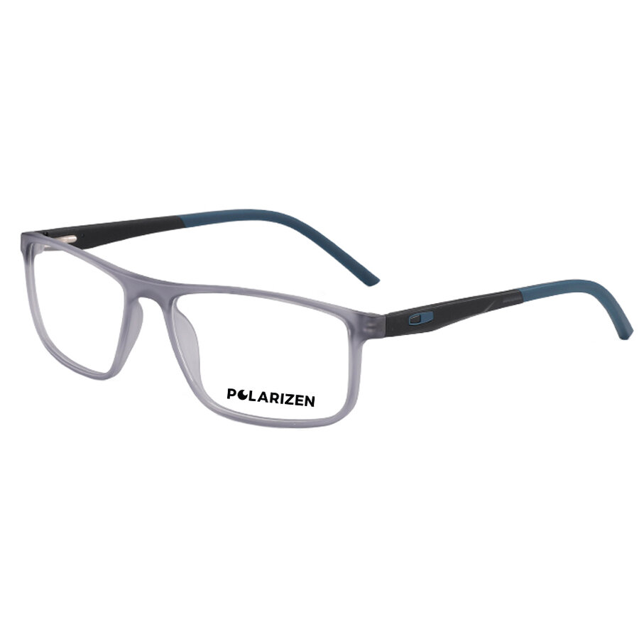 Rame Rectangulare Ochelari de Vedere Polarizen FB05-09 C07 gri pentru Barbati cu comanda online