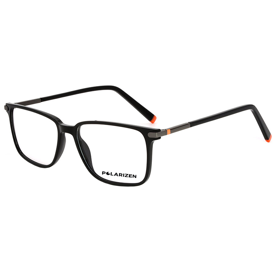Rame Unisex Polarizen AS0956 C1 Ochelari de Vedere negre Patrate cu comanda online