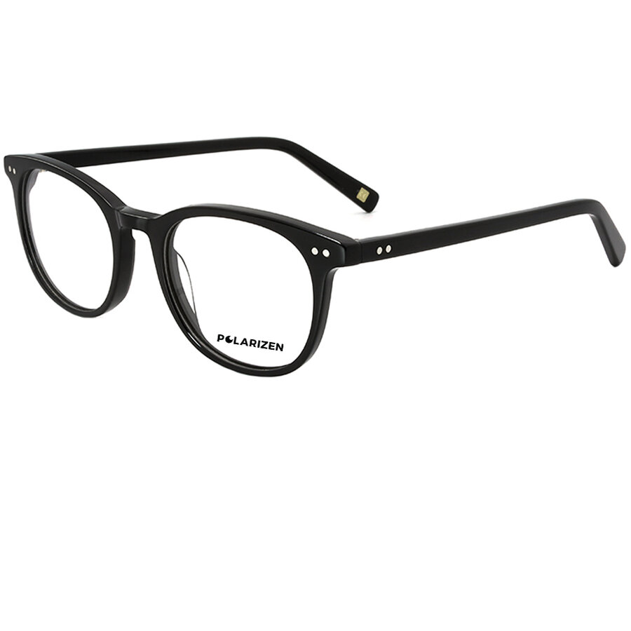 Rame Unisex Polarizen AS8084 C01 Ochelari de Vedere negre Ovale cu comanda online