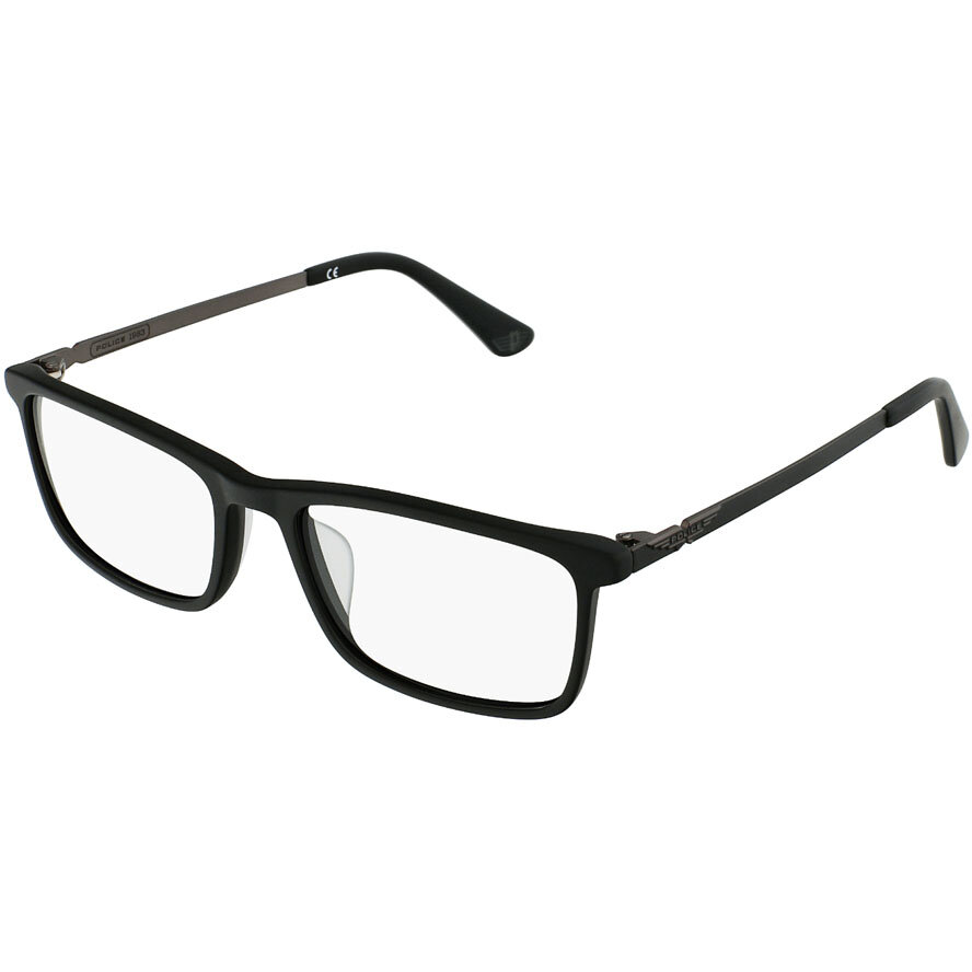 Rame Unisex Police VPLB75 0703 Ochelari de Vedere negre Rectangulare cu comanda online