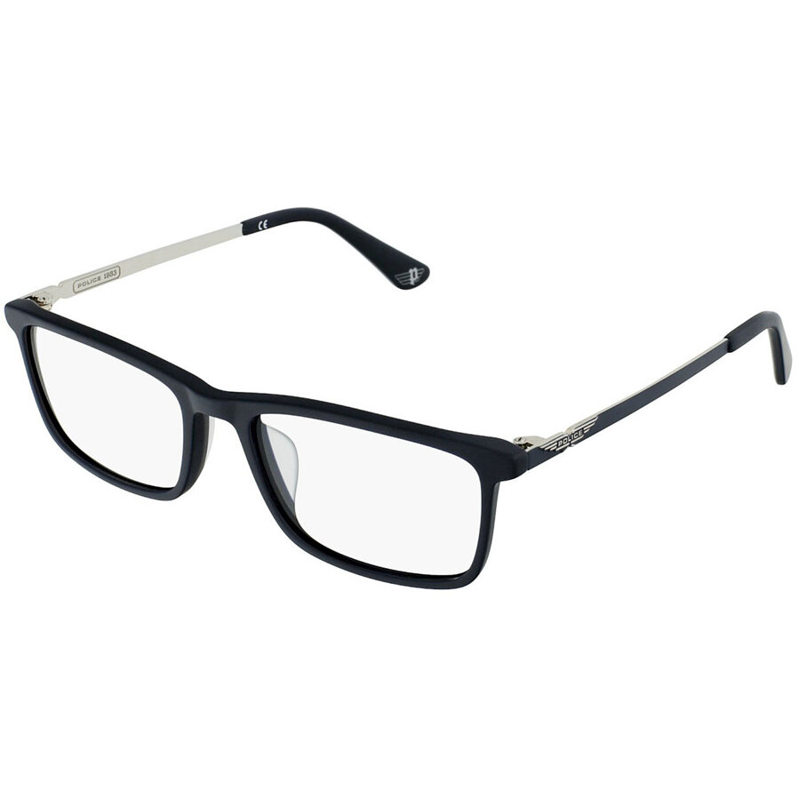 Rame Unisex Police VPLB75 0C03 Ochelari de Vedere albastre Rectangulare cu comanda online