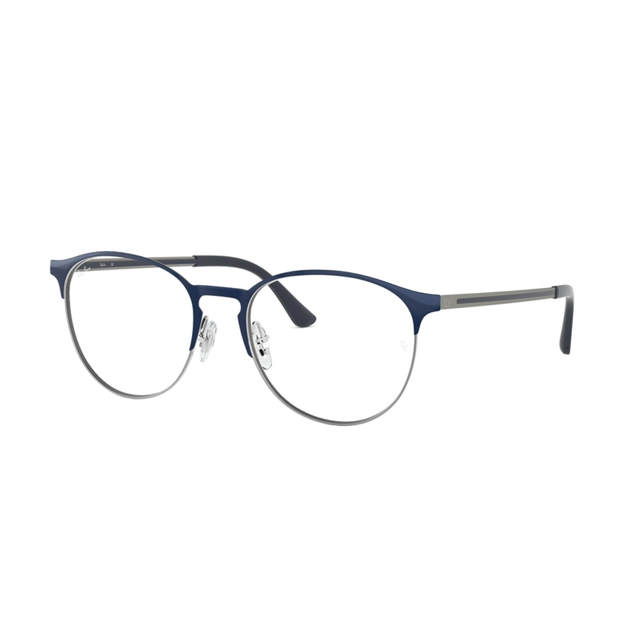 Rame Unisex Ray-Ban RX6375 2981 Ochelari de Vedere albastre Rotunde cu comanda online