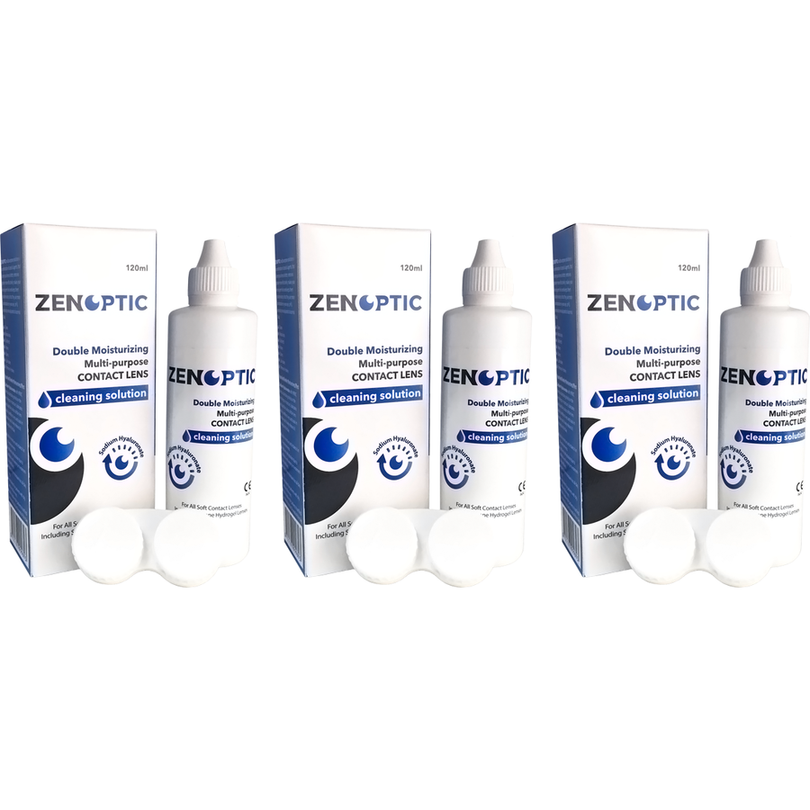 Solutie de curatare si intretinere ZENOPTIC Double Moisturizing 3 x 120 ml cu comanda online