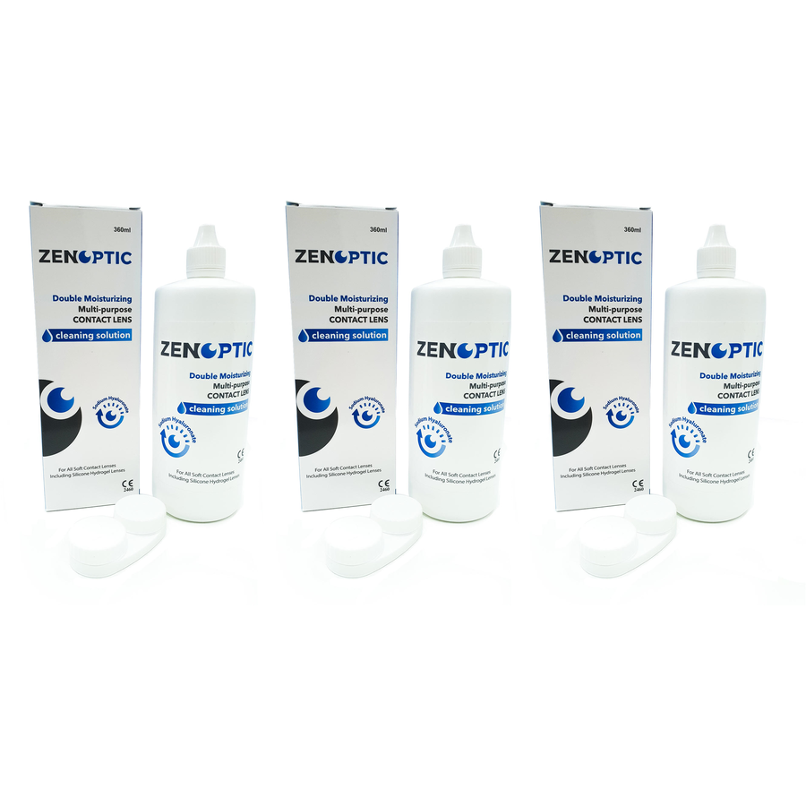 Solutie de curatare si intretinere ZENOPTIC Double Moisturizing 3 x 360 ml cu comanda online