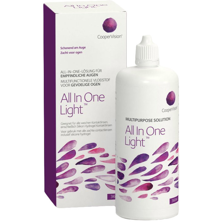 Solutie intretinere All in one 360ml + suport lentile cadou cu comanda online