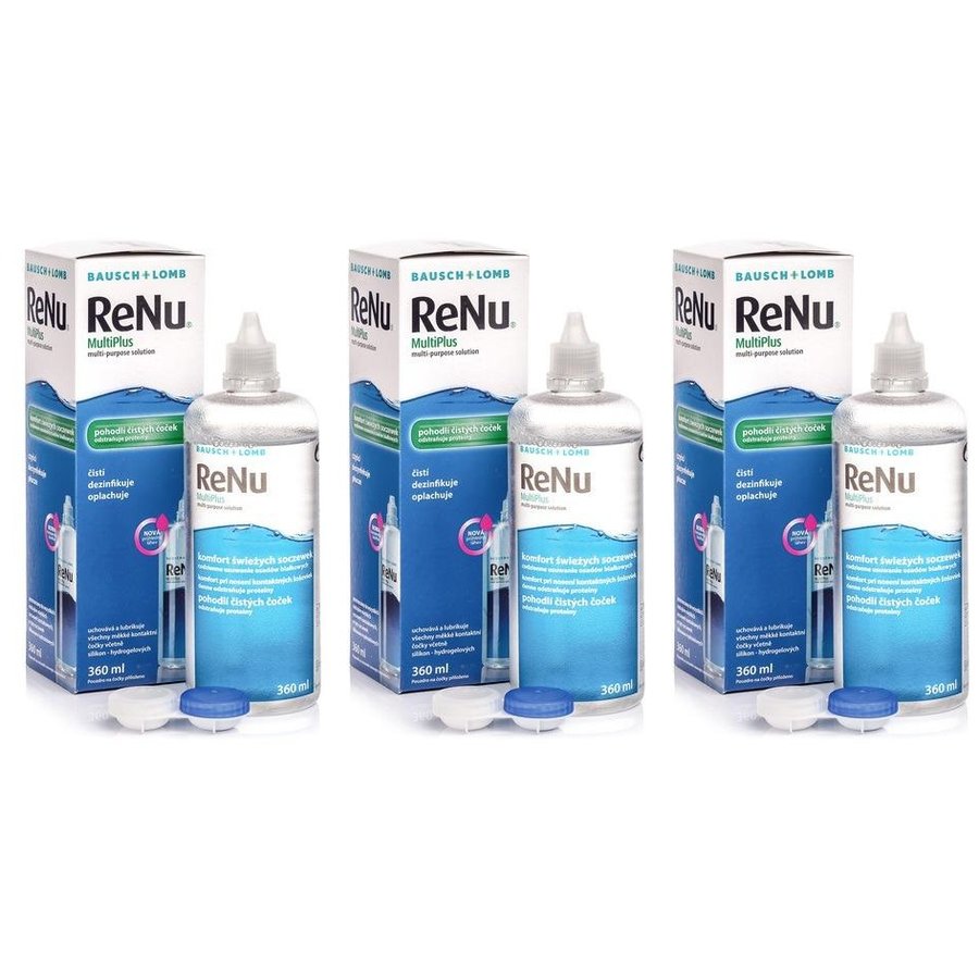 Solutie intretinere Renu Multi-Purpose 3 x 360 ml + suport lentile cadou cu comanda online