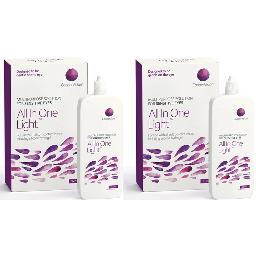 Solutie universala de intretinere Cooper Vision All in one 2 x 60ml + suport de lentile cadou cu comanda online