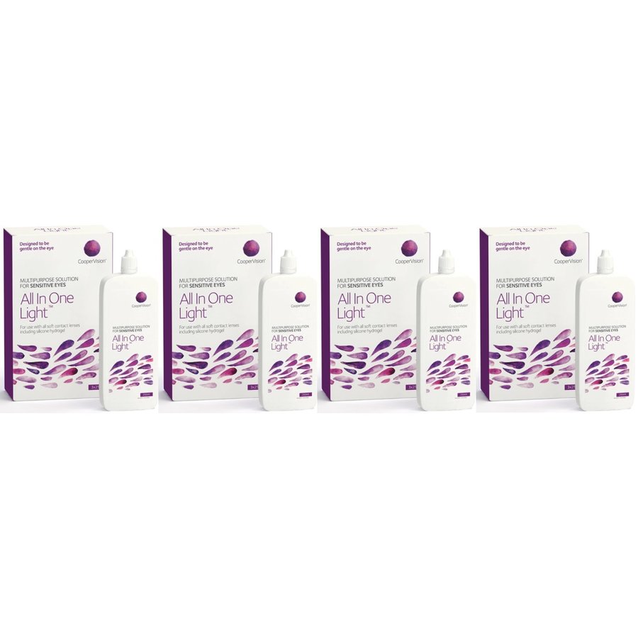 Solutie universala de intretinere Cooper Vision All in one 4 x 60ml + suport de lentile cadou cu comanda online